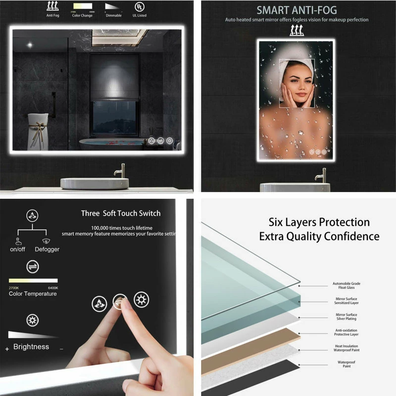 Best Sale ๐งจ Blossom Kitchen & Bath Supply Fogless, Dimmable, Color Temperature Adjustable LED Mirror, 48x36 โ๏ธ - Image 8