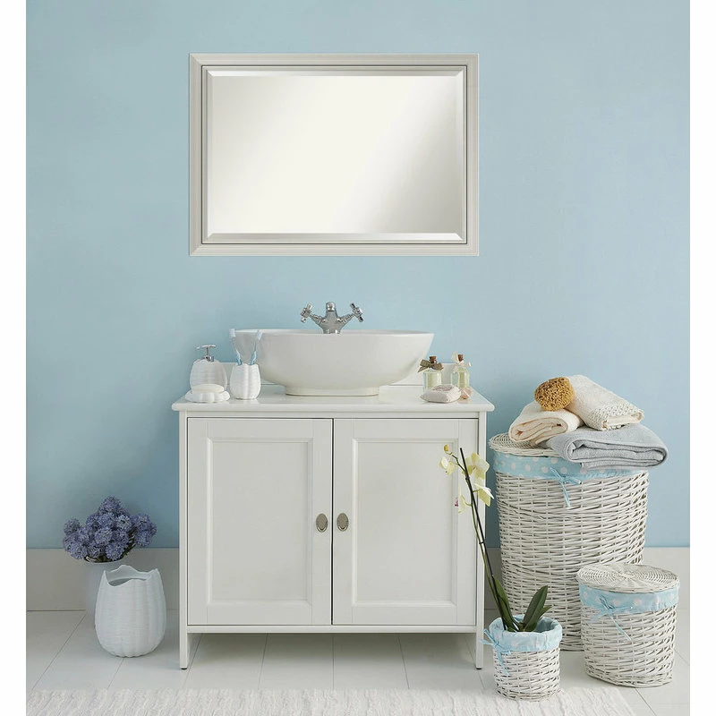 Wholesale ⭐ Amanti Art Bathroom Mirror, Fits Standard 30-48 Cabinet, Romano Narrow Silver, 40x28 ⭐ - Image 5