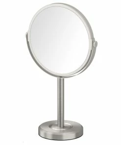 Best Pirce ✔️ Gatco Fine Bathware Latitude II Table Vanity Mirror, Satin Nickel 💯