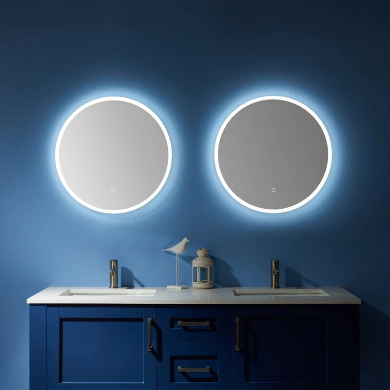 Wholesale โจ Vinnova Modern & Contemporary Frameless Lighted Round Bathroom Mirror, 24 Inch โ - Image 5