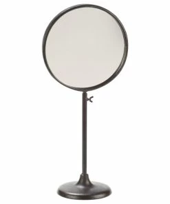 Deals 😉 Tripar International Inc Dark Brown Industrial Adjustable Round Mirror Stand 🧨
