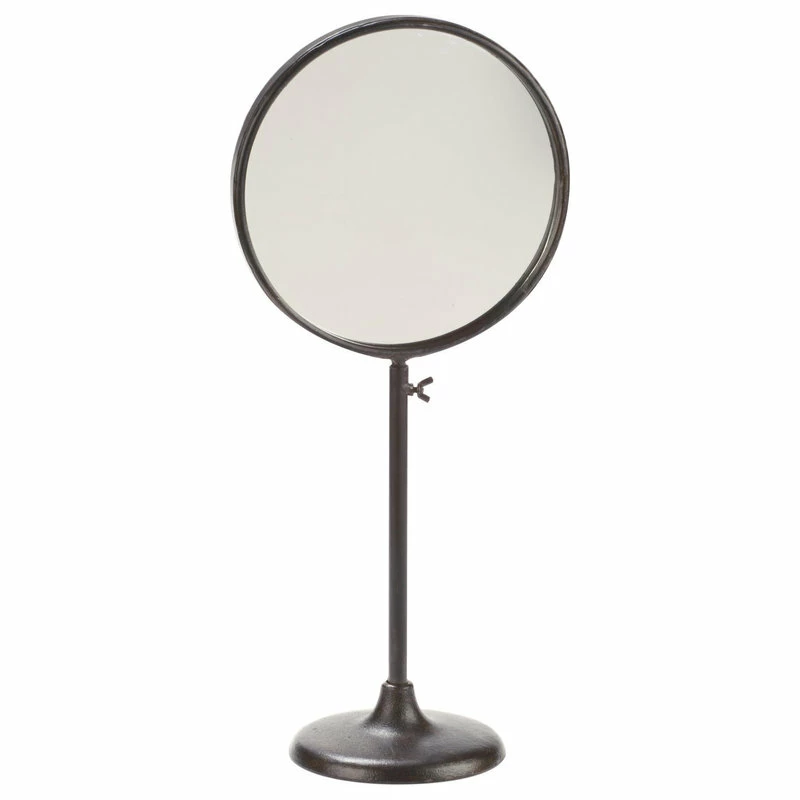 Deals ๐ Tripar International Inc Dark Brown Industrial Adjustable Round Mirror Stand ๐งจ