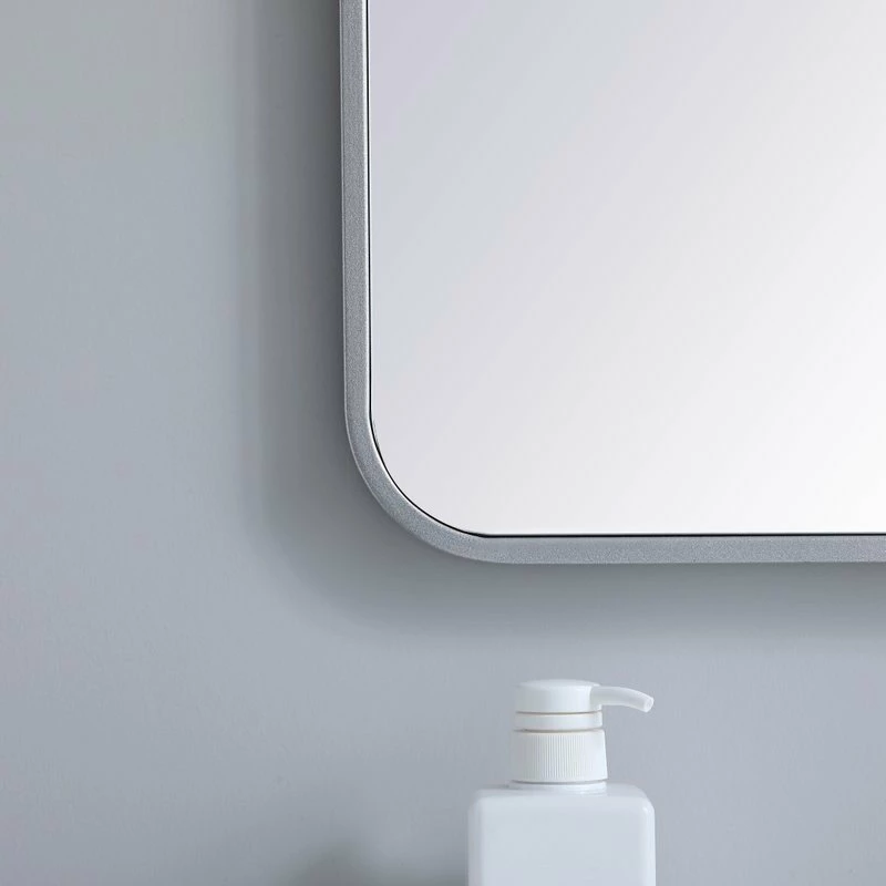Outlet ๐ Elegant Furniture & Lighting Ellis Soft Corner Metal Rectangular Mirror, 27"x36", Silver ๐ - Image 4