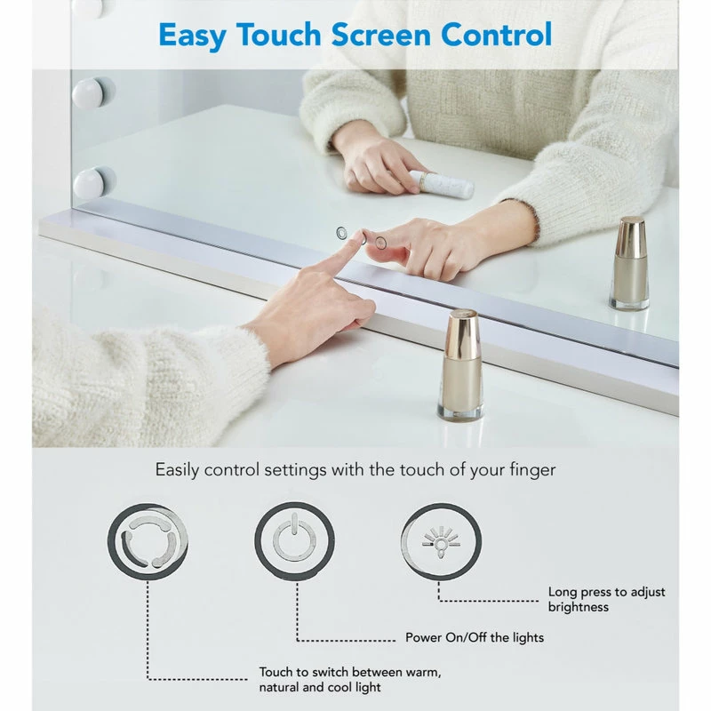 Best Pirce โค๏ธ Inspired Home Zarah Mirror, LED Bulbs, Color Modes, 31.5Lx4.7Wx23.6H ๐คฉ - Image 5