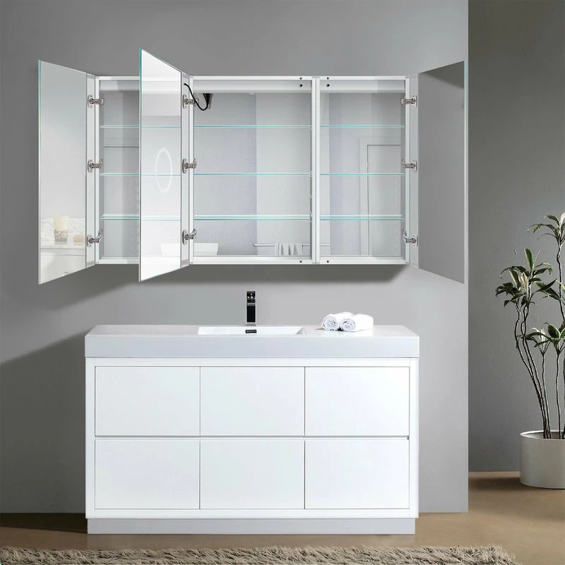 Top 10 ❤️ Krugg Reflections 60"x36" LED Medicine Cabinet, Dimmer/Defog, Makeup Mirror, And USB, Light Left ✔️ - Image 6