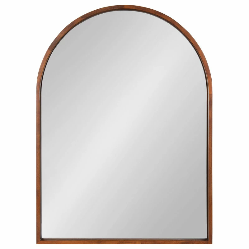 New ⭐ Uniek Valenti Framed Arch Mirror, Walnut Brown, 24x32 ⭐ - Image 2