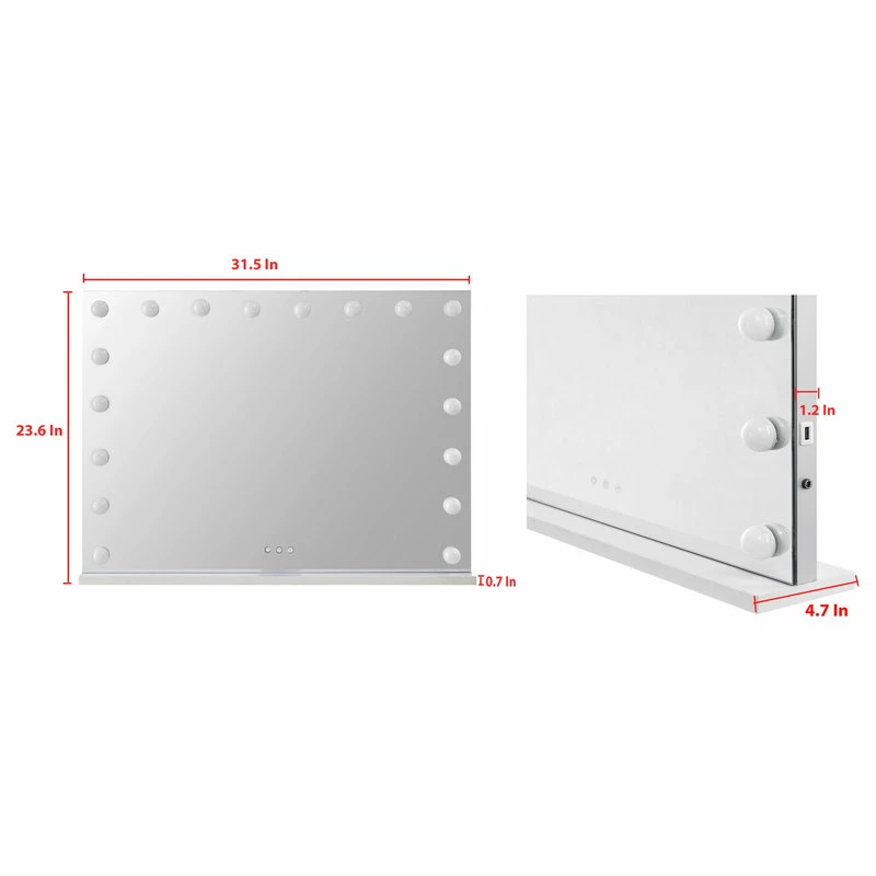 Best Pirce โค๏ธ Inspired Home Zarah Mirror, LED Bulbs, Color Modes, 31.5Lx4.7Wx23.6H ๐คฉ - Image 10