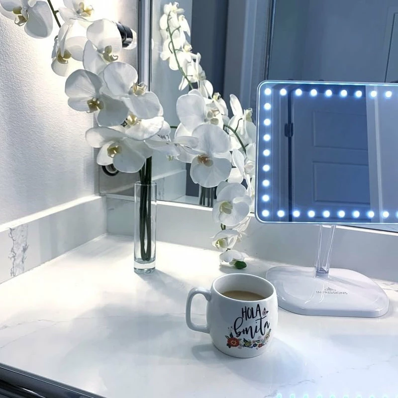 Buy ๐ Impressions Vanity Company Touch Pro LED Makeup Mirror With Bluetooth Speaker And USB, White ๐ - Image 10