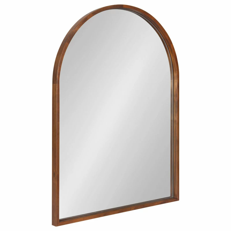 New ⭐ Uniek Valenti Framed Arch Mirror, Walnut Brown, 24x32 ⭐