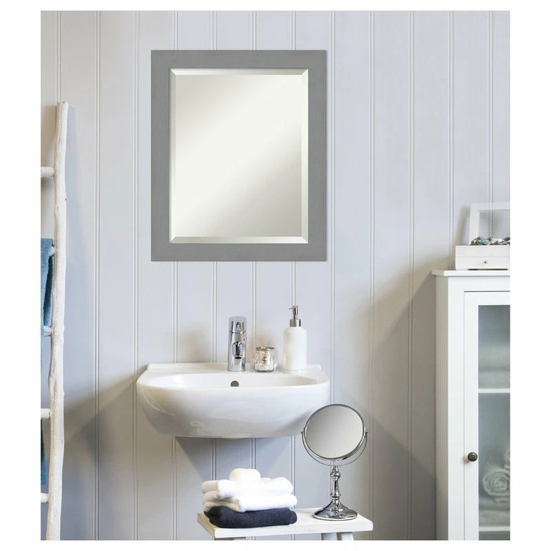 Brand new ๐ Amanti Art Wall Mirror Bathroom Vanity Mirror Brushed Nickel, Outer Size 20x24 ๐ฏ - Image 5