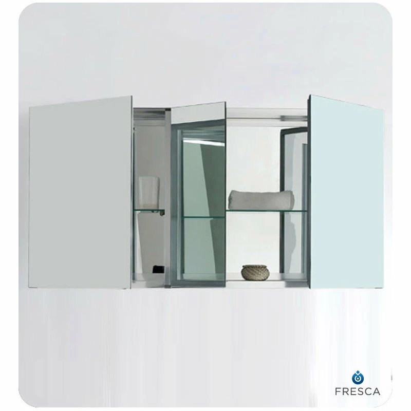 Cheapest ๐คฉ Fresca FMC8013 50" Triple Door Frameless Medicine Cabinet - Mirror ๐ - Image 3