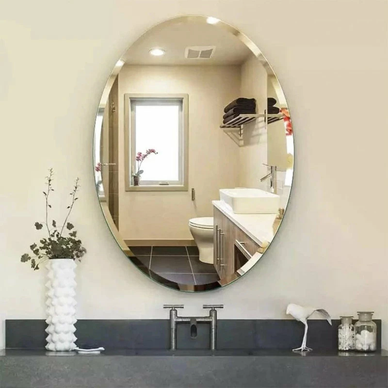 Best Pirce ๐คฉ Fab Glass And Mirror Oval Beveled Polished Frameless Wall Mirror With Hooks, 22" X 39" ๐ - Image 6