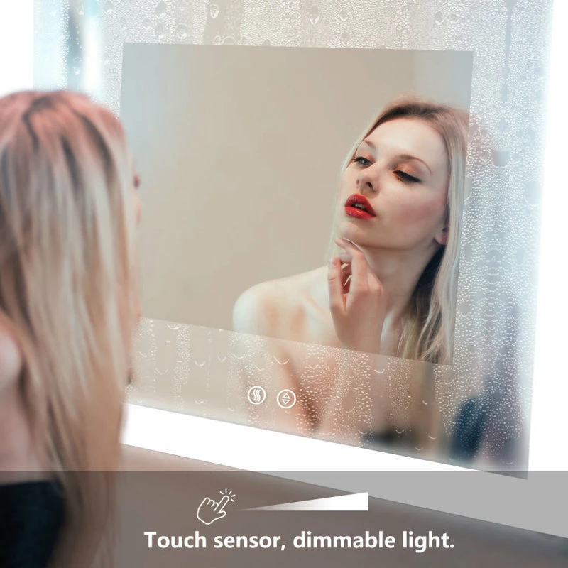 Best reviews of ๐ Kiva Rhyme Vanity LED Lighted Backlit Wall Mounted Bathroom Mirror, 48x36", 2 Buttons โญ - Image 8