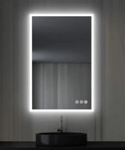 Hot Sale 😀 Blossom Kitchen & Bath Supply Fogless, Dimmable, Color Temperature Adjustable LED Mirror, 24x36 🛒