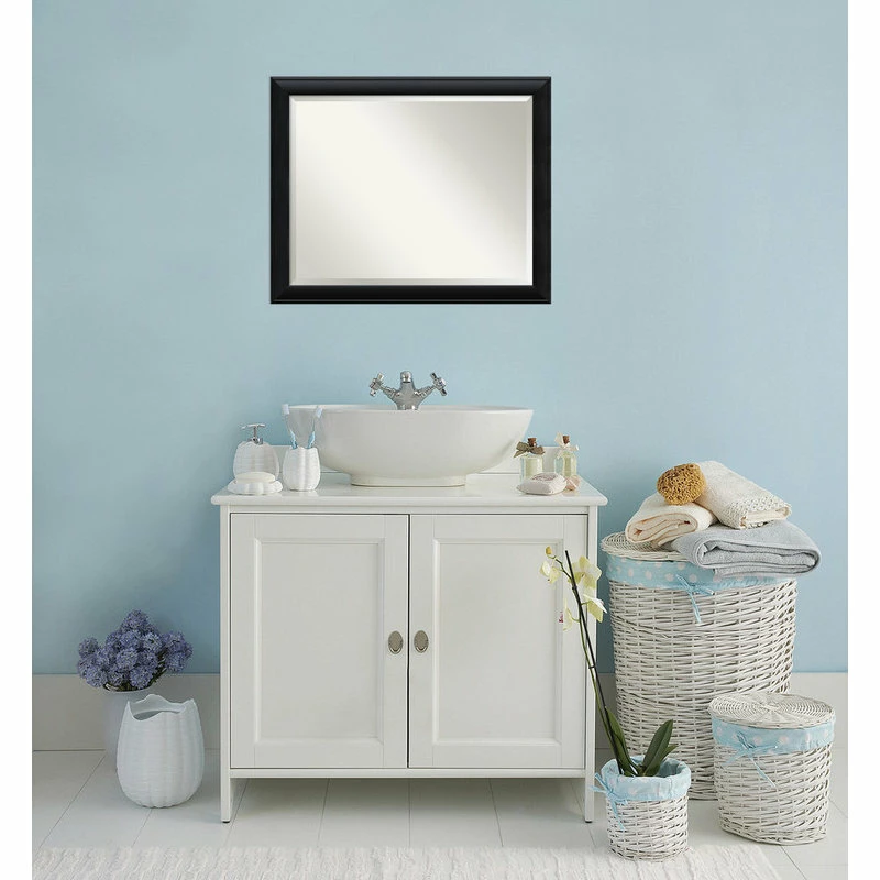 Outlet ๐งจ Amanti Art Bathroom Mirror, Fits Standard 30 To 36 Cabinet, Nero Black, 31x25 ๐ฅ - Image 6