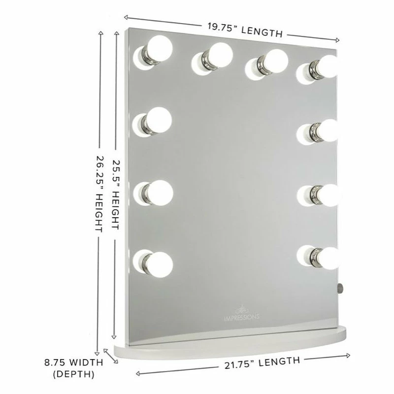 New ๐ Impressions Vanity Company Hollywood Premiere Slim Vanity Mirror, White ๐ฏ - Image 4