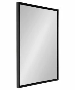 Hot Sale 😍 Uniek Evans Framed Floating Wall Mirror, Black 24x36 ❤️