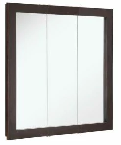 Buy 💯 Design House Ventura Tri-View Medicine Cabinet Mirror 30", Espresso 🌟