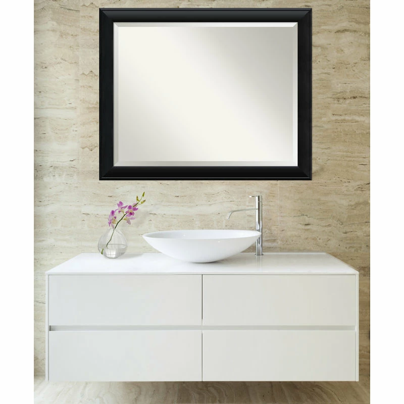 Outlet ๐งจ Amanti Art Bathroom Mirror, Fits Standard 30 To 36 Cabinet, Nero Black, 31x25 ๐ฅ - Image 5