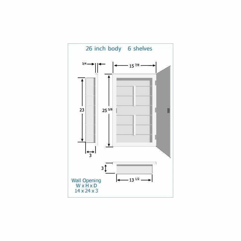 Flash Sale โ Zaca 27-2-26 Altair 26" 1.5" Broad Bevel Medicine Cabinet ๐ฏ - Image 2