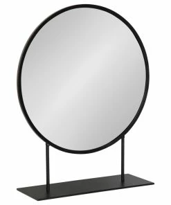 Brand new ❤️ Uniek Rouen Round Metal Table Mirror, Black 18x22 🤩