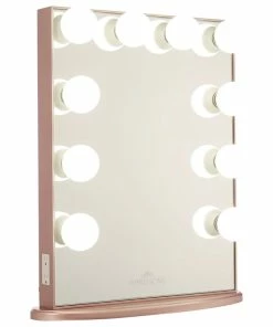 Buy 👍 Impressions Vanity Company Hollywood Glow XL Vanity Mirror, Rose Gold, Frosted Led Globe Bulbs 🎉
