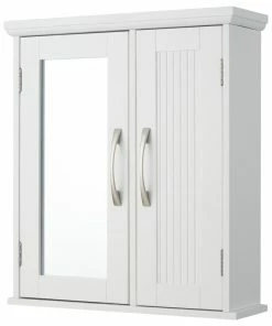 Cheapest 😉 Versanora Wooden Bathroom Medicine Cabinet Mirror White 🥰