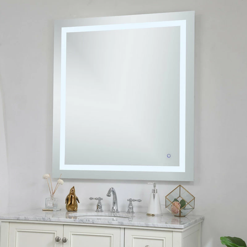 Coupon 🛒 Elegant Furniture & Lighting Touch Sensor Hardwired LED Mirror, Color Changing Temp 3000K/4200K/6400K, 36"x40 ❤️ - Image 3