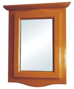 Buy ✔️ Renovators Supply Manufacturing Bathroom Medicine Cabinet With Mirror Golden Oak Hardwood Corner Wall Mount 😀