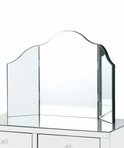 Cheap 🥰 Posh Living Mathew Tri-fold Tabletop Bedroom Vanity Mirror - Frameless 🔥