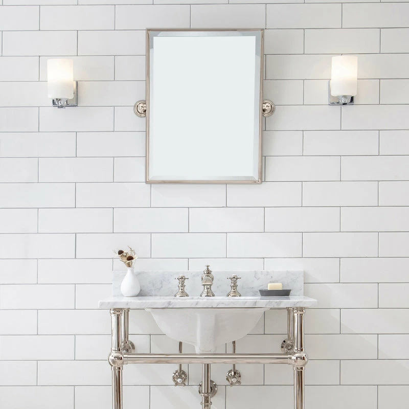 Promo ๐ฏ Water Creation Metal Retangular Mirror 18"x24", Polished Nickel ๐ - Image 4