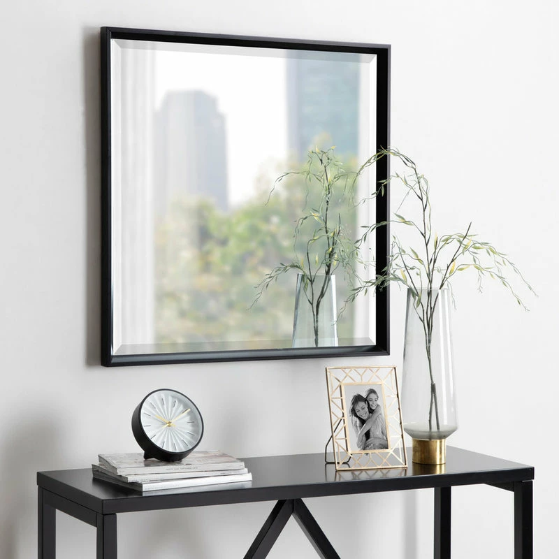 Buy ๐ฅ Uniek Calter Framed Wall Mirror, Black, 29.5x29.5 โจ - Image 4