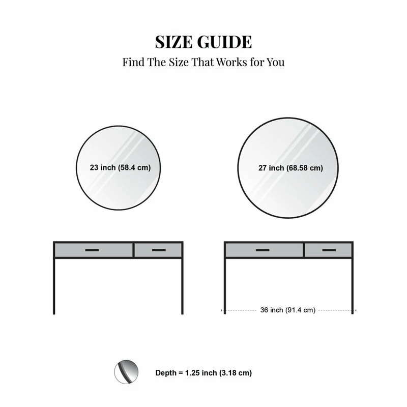 Top 10 โค๏ธ Madeleine Home Inc. Wessex Modern Mirror With Designer Frame, Black, 27" โ - Image 8