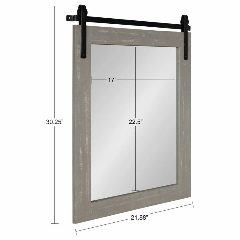 Deals ๐ Uniek Cates Rustic Wall Mirror, Gray 22x.75x30 ๐ - Image 2