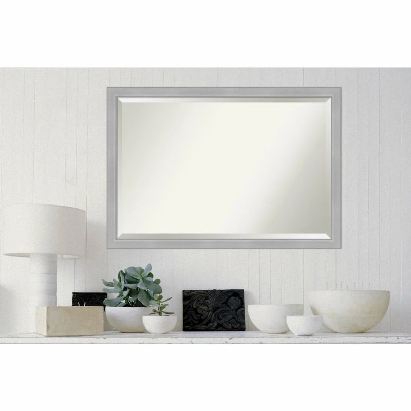 Promo ๐ Amanti Art Vista Brushed Nickel Bathroom Vanity Wall Mirror, Vista Brushed Nickel Narrow, 3 ๐งจ - Image 5