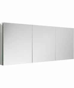 Best reviews of 🤩 Fresca FMC8020 60” Wide X 36” High Frameless Triple Door Medicine - Mirrored ⌛