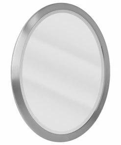 Hot Sale ๐ฅฐ Head West, Inc. Head West Brushed Nickel Stainless Steel Oval Beveled Vanity Mirror - 23x29 โญ
