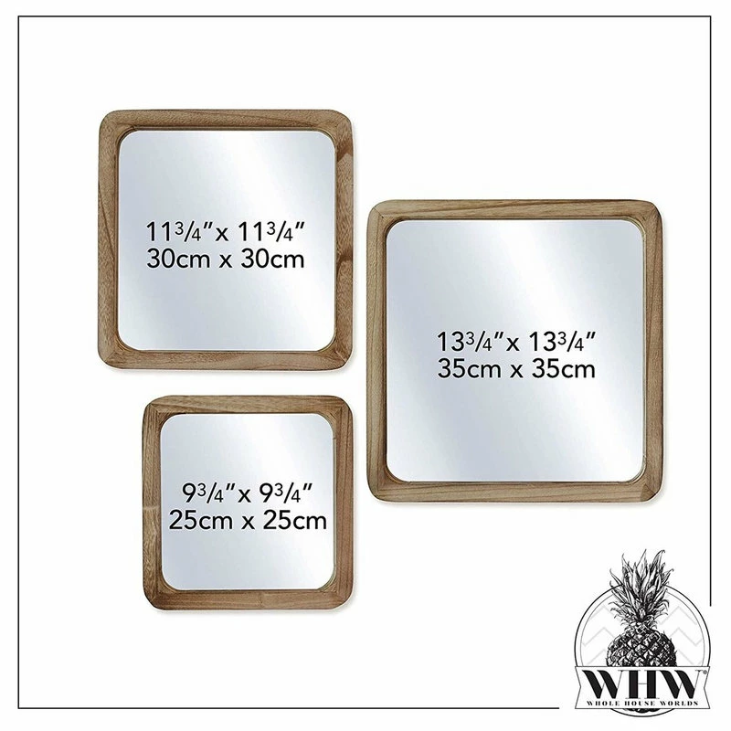 Outlet ๐ Whole House Worlds 3 Piece Boho Square Framed Mirror Set โ๏ธ - Image 4