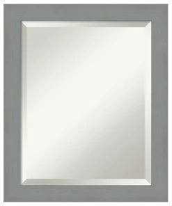Brand new ๐ Amanti Art Wall Mirror Bathroom Vanity Mirror Brushed Nickel, Outer Size 20x24 ๐ฏ