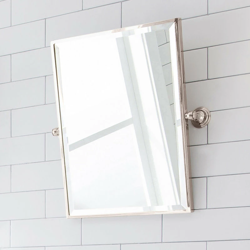 Promo ๐ฏ Water Creation Metal Retangular Mirror 18"x24", Polished Nickel ๐ - Image 3