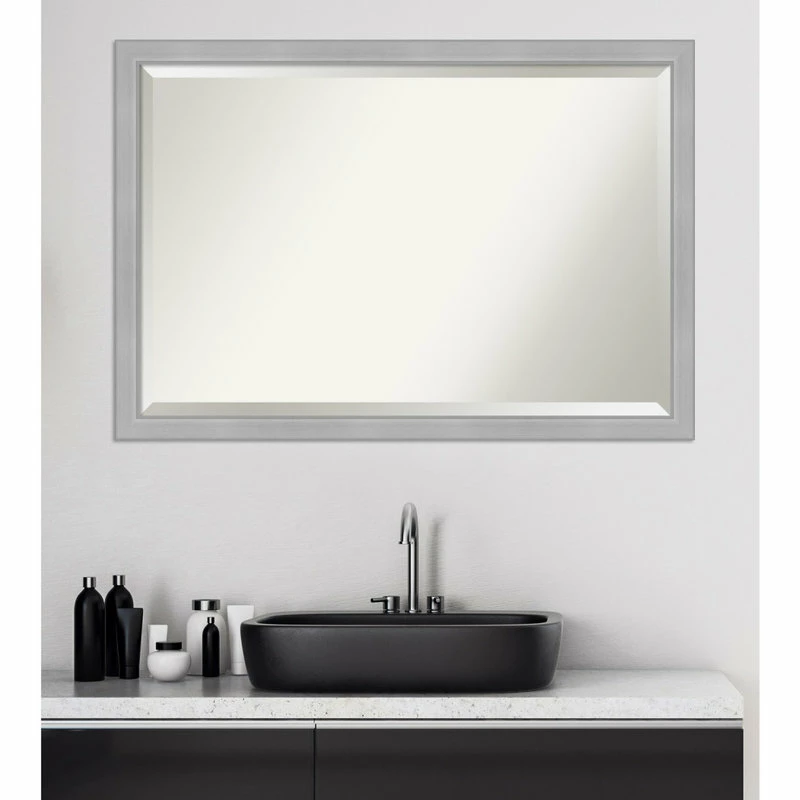 Promo ๐ Amanti Art Vista Brushed Nickel Bathroom Vanity Wall Mirror, Vista Brushed Nickel Narrow, 3 ๐งจ - Image 7