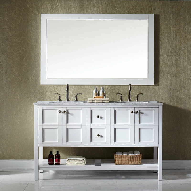 Cheapest โจ Vinnova Florence Rectangular Bathroom/Vanity Framed Wall Mirror, White, 60" ๐ - Image 4