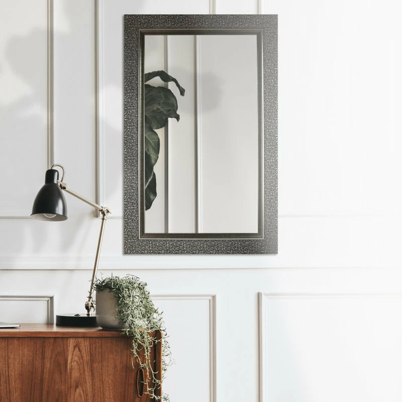 Coupon โจ Mirrorize Canada 27"x43" Large Wall Mirror Silver Mosaic Bathroom Vanity Bedroom Entryway ๐ - Image 4