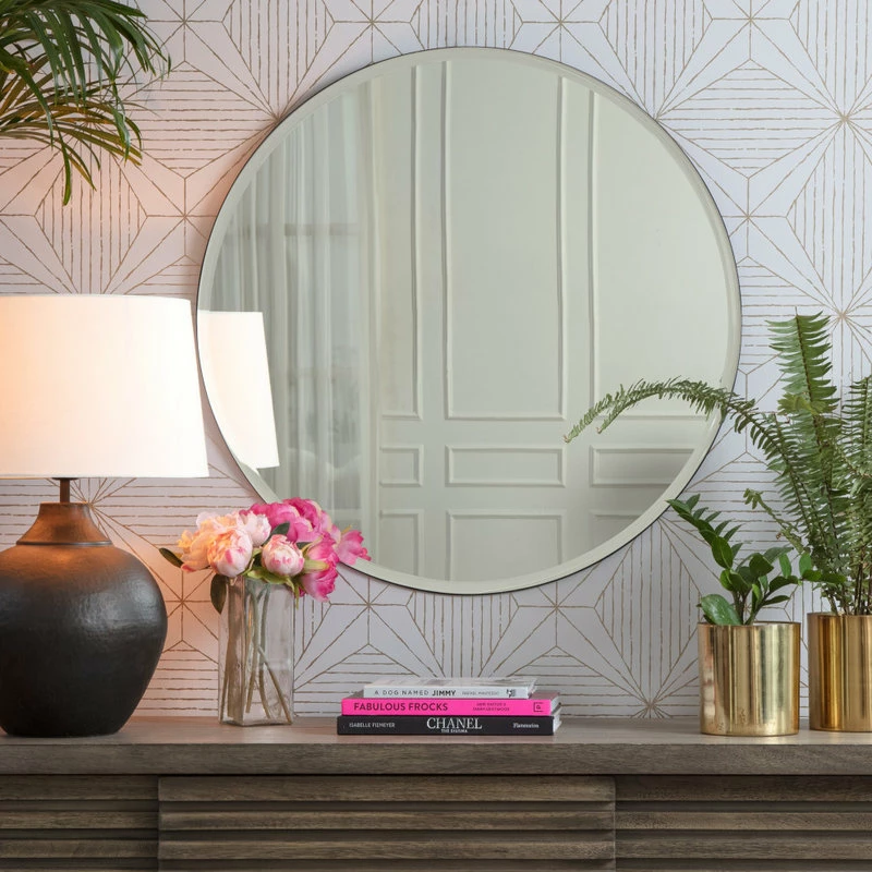 Outlet ✨ Madeleine Home Inc. Harrison Frameless Bevelled Mirror, 30" ❤️ - Image 10