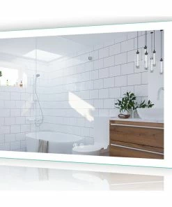 Best reviews of 😉 Kiva Rhyme Vanity LED Lighted Backlit Wall Mounted Bathroom Mirror, 48x36", 2 Buttons ⭐