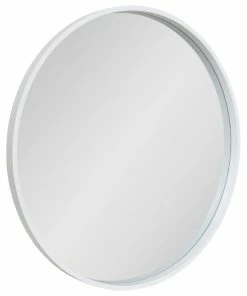 Hot Sale ๐ Uniek Travis Round Wood Accent Wall Mirror , White 31.5 Diameter ๐