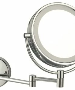 Promo ✨ Nameeks Double Face LED Lighted 3x Mirror, Satin Nickel 😍