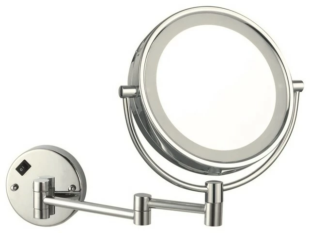 Promo โจ Nameeks Double Face LED Lighted 3x Mirror, Satin Nickel ๐