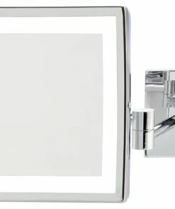 Budget ❤️ Jerdon 8" X 8" LED Lighted Wall Mirror, Direct Wire, 5X Mag, Chrome 😀