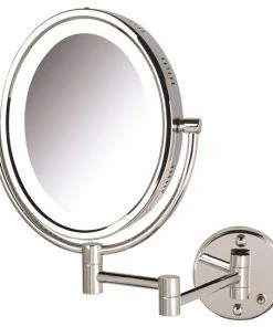 Best Pirce 🔥 Jerdon 8" X 10" Lighted Wall Mirror With 5X-1X Mag, Chrome 🤩